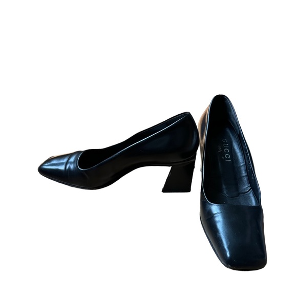 Gucci Back Leather Upper Blocks Heel Pumps  Size: 4.5 - Picture 11 of 14